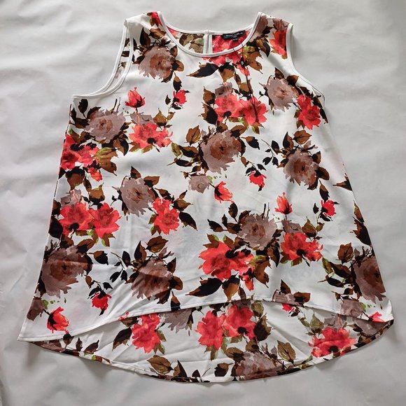 Mario Serrani Soft Floral Sleeveless Top XL - Picture 6 of 12